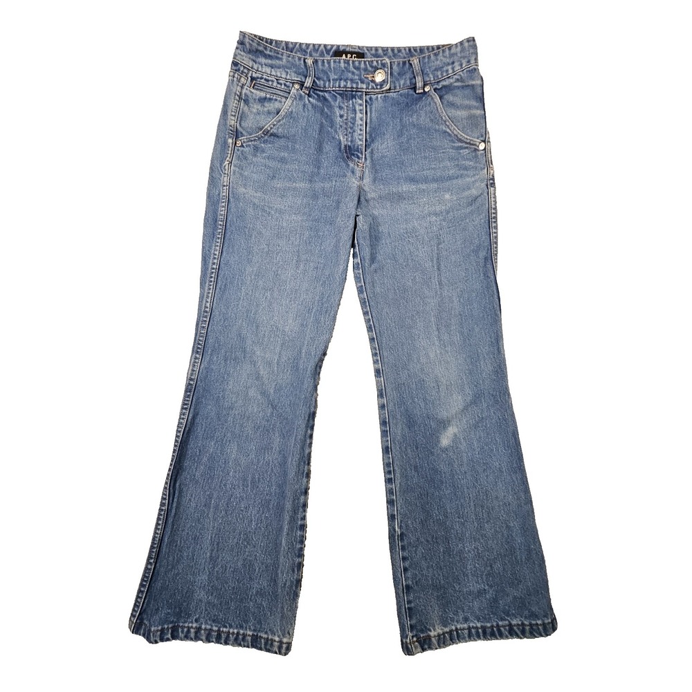 A.P.C. Vtg Jeans Womens 36 Flare Mid Rise Parisian Distressed Streetwear READ!!!